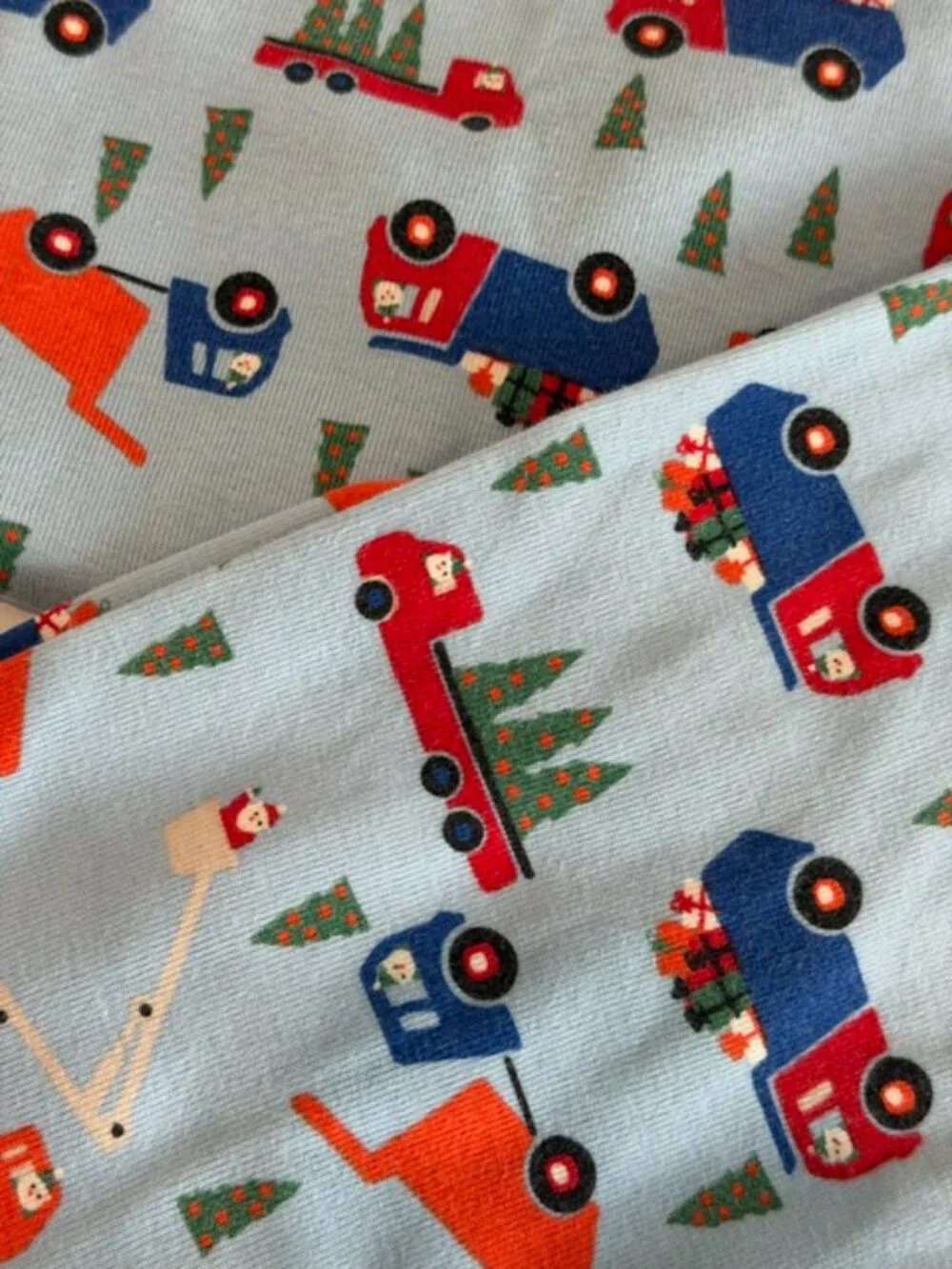 Hanna Andersson Boys Size 12 100% Organic Cotton Christmas Truck Pajama Set